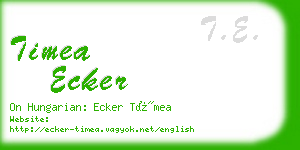 timea ecker business card